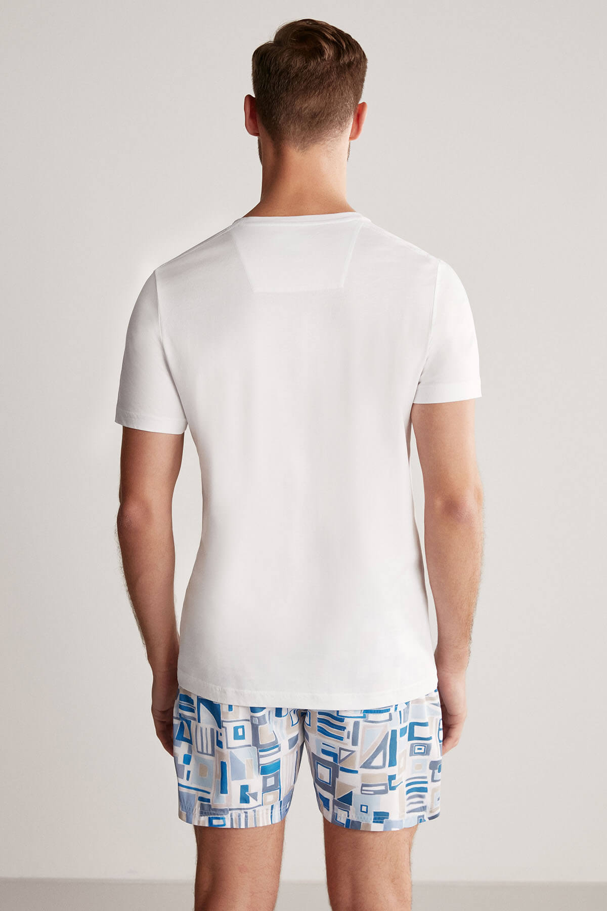 Hemington Logolu Pima Pamuk Beyaz T-Shirt