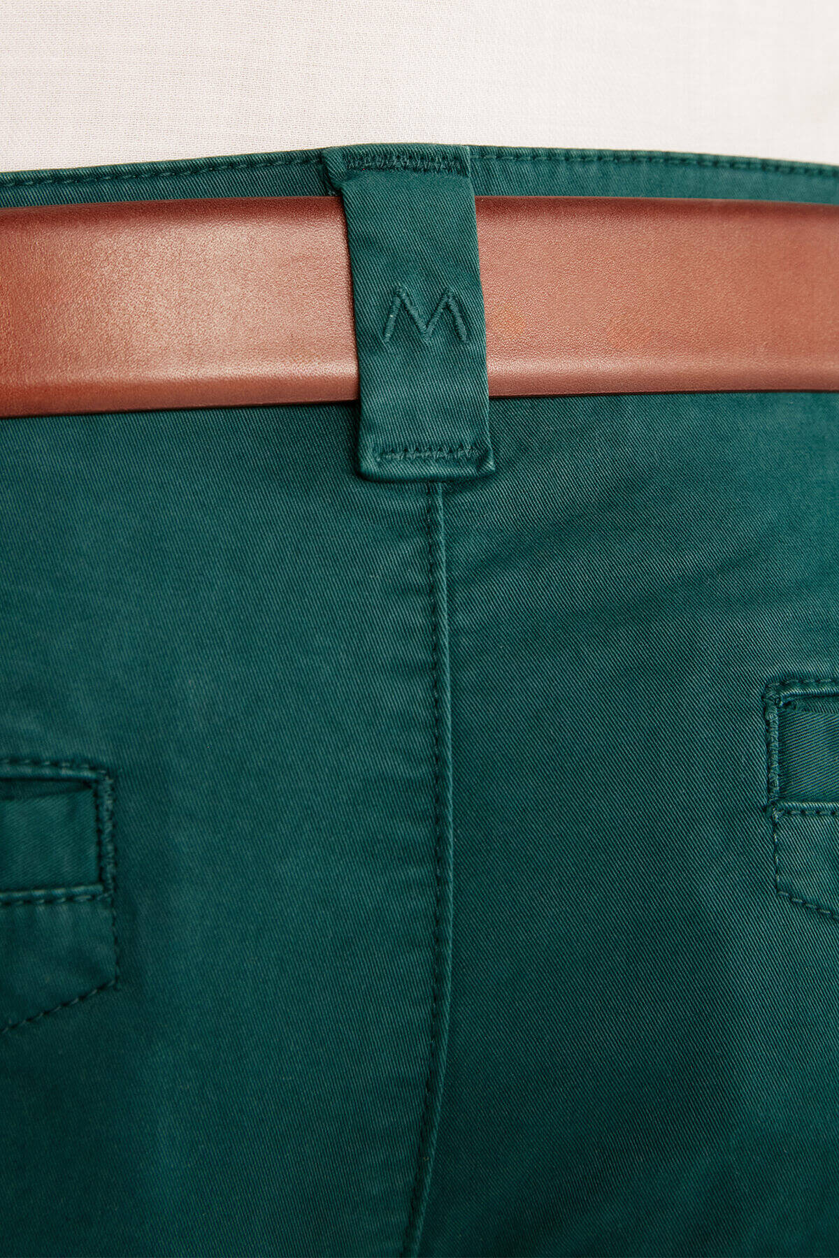 Pamuklu Koyu Yeşil Regular Fit Chino Pantolon