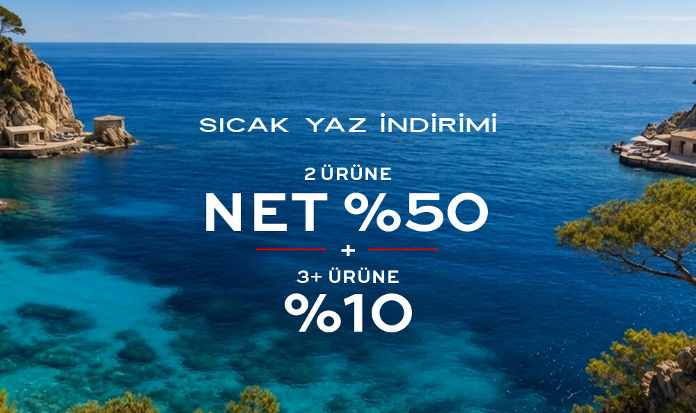 Sıcak Yaz İndirimi: 2 Ürüne Net %50 | 3+ Ürüne Ek %10 İndirim