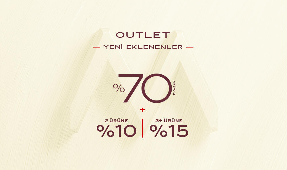 Outlet: %70'e Varana Ek 3 ve Üzeri Ürüne + %15 İndirim
