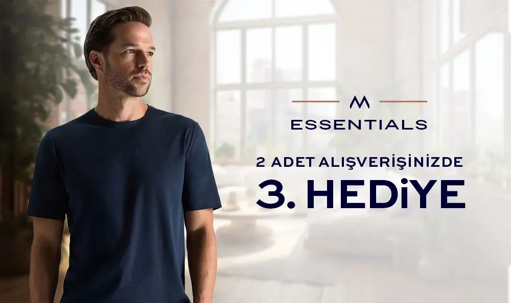 Essentials T-Shirt Modellerinde 2 Adet Alışverişinizde 3. Ürün Hediye