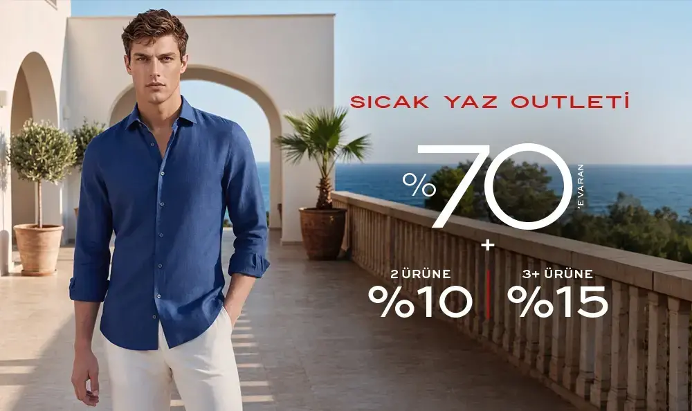 Yaz Outleti: %70'e Varana Ek 3 ve Üzeri Ürüne + %15 İndirim