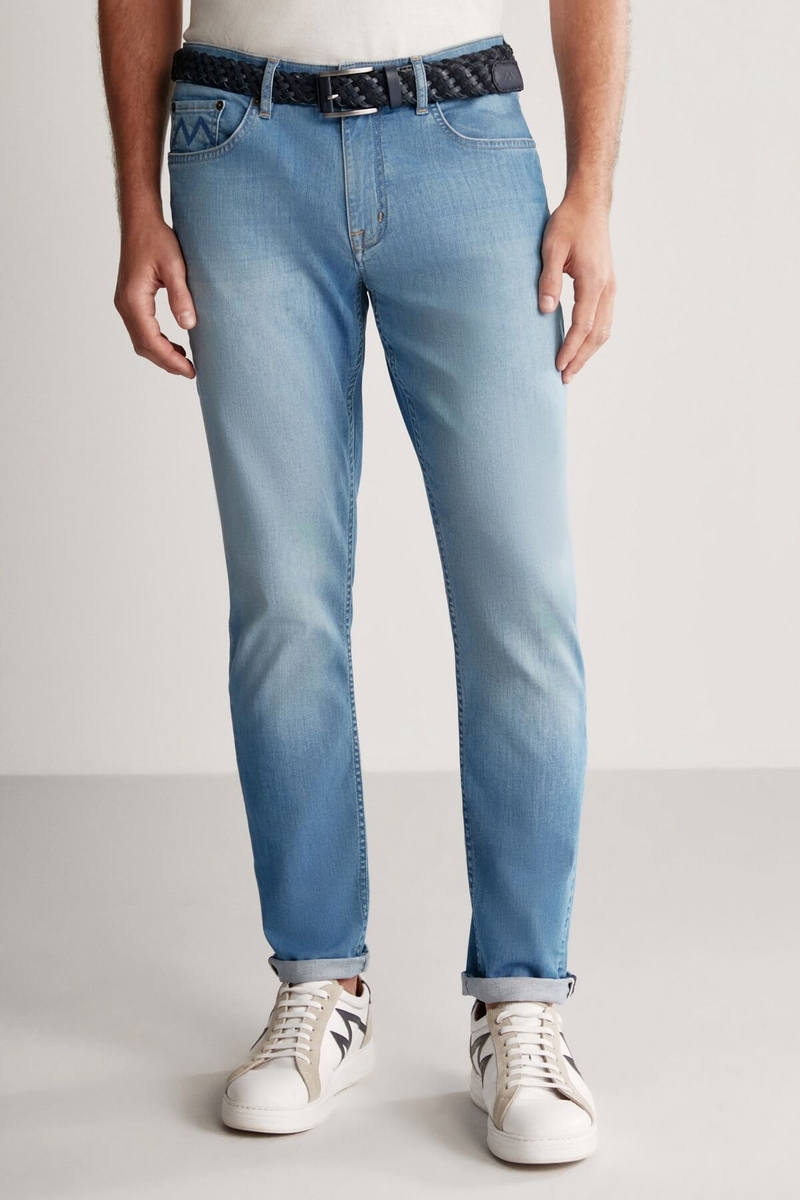 Hemington Slim Fit Açık Mavi Denim Pantolon. 1