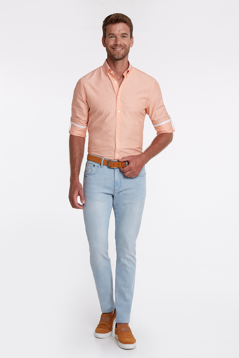 Hemington Açık Mavi Taşlama Slim Fit Denim Pantolon. 2 Hemington Açık Mavi Taşlama Slim Fit Denim Pantolon. 2