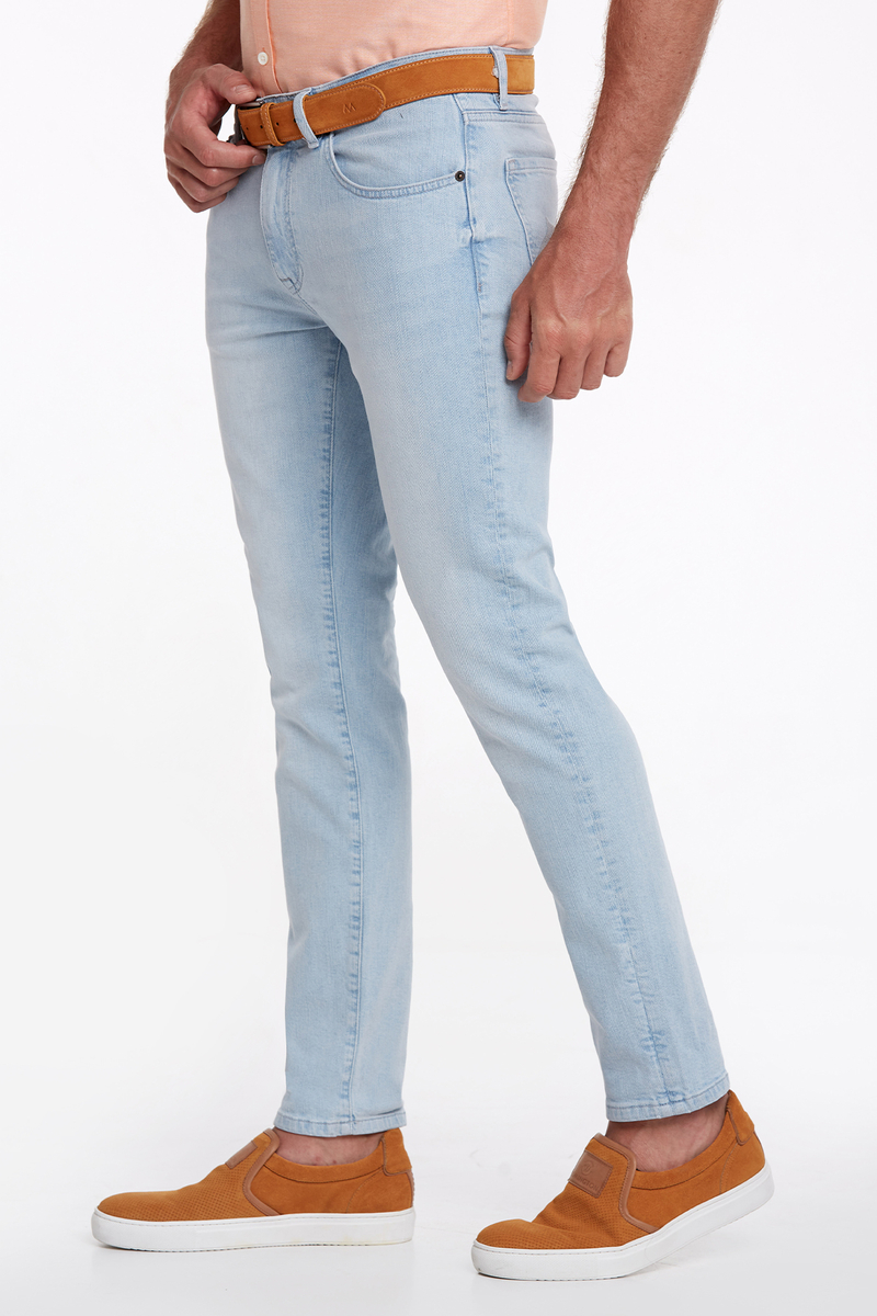 Hemington Açık Mavi Taşlama Slim Fit Denim Pantolon. 7