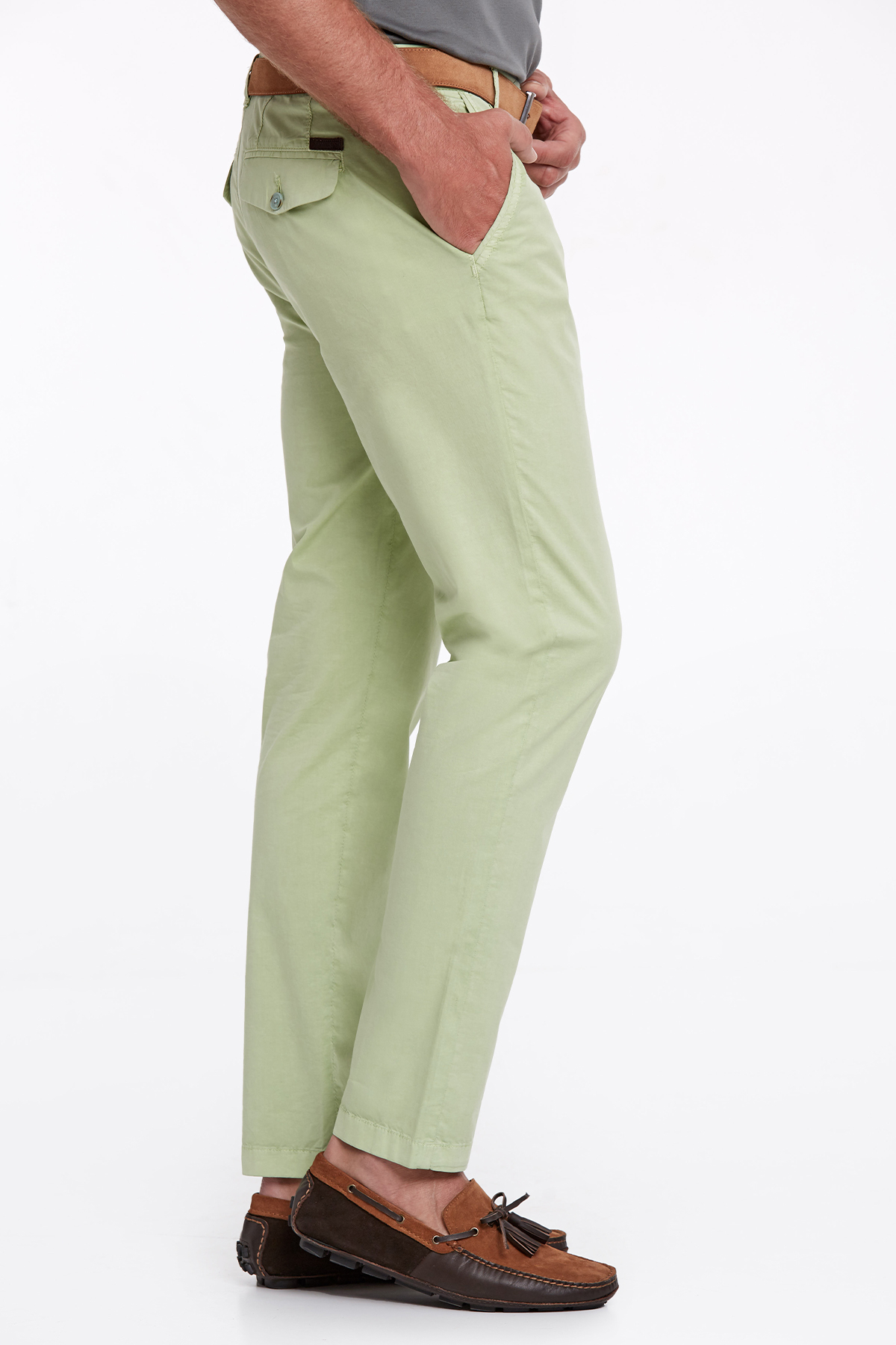 Açık Yeşil Yazlık Chino Pantolon