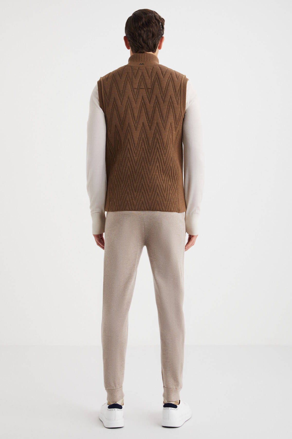 Activewear Merino Yün Tütün Rengi Yelek