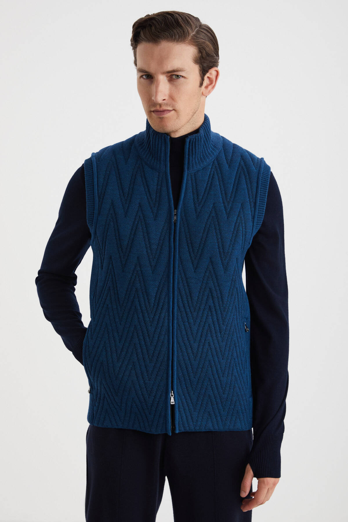 Activewear Merino Yün Yeşil Yelek