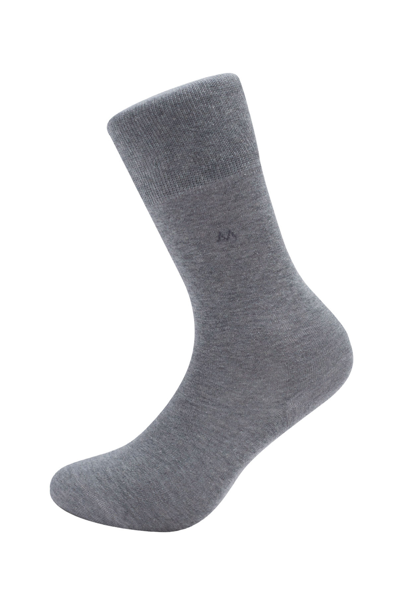 Hemington Baklava Desenli Açık Gri Pamuk İkili Çorap Seti. 2