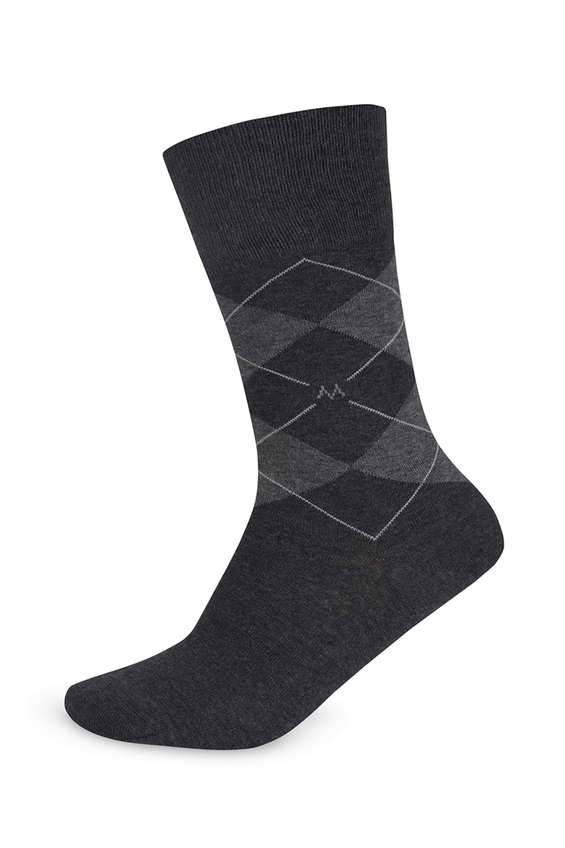 Hemington Baklava Desenli Antrasit Pamuk Çorap. 3