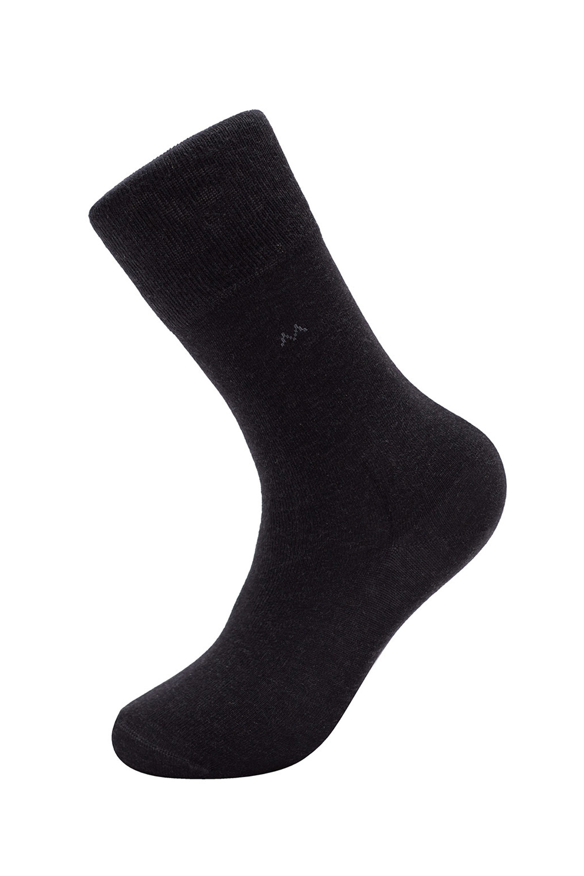 Baklava Desenli Antrasit Pamuk İkili Çorap Seti
