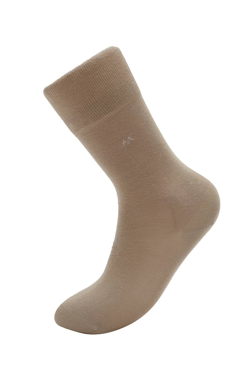Hemington Baklava Desenli Kum Rengi Pamuk İkili Çorap Seti. 3