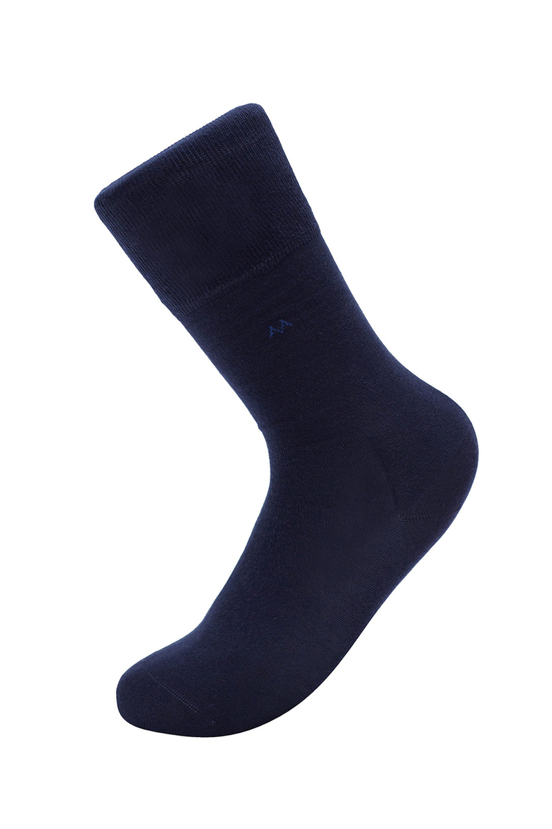 Hemington Baklava Desenli Lacivert Pamuk İkili Çorap Seti. 2