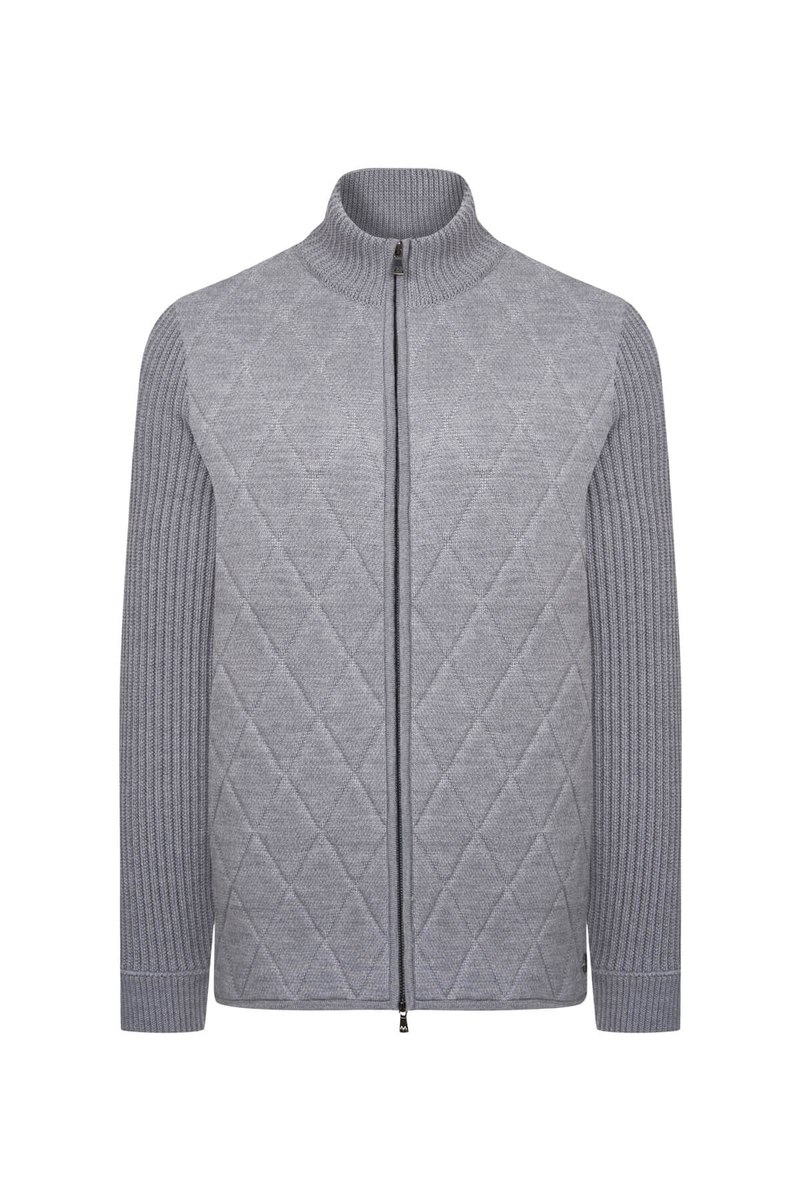 Hemington Baklava Desenli Merino Yün Activewear Açık Gri Triko Mont. 9 Hemington Baklava Desenli Merino Yün Activewear Açık Gri Triko Mont. 9
