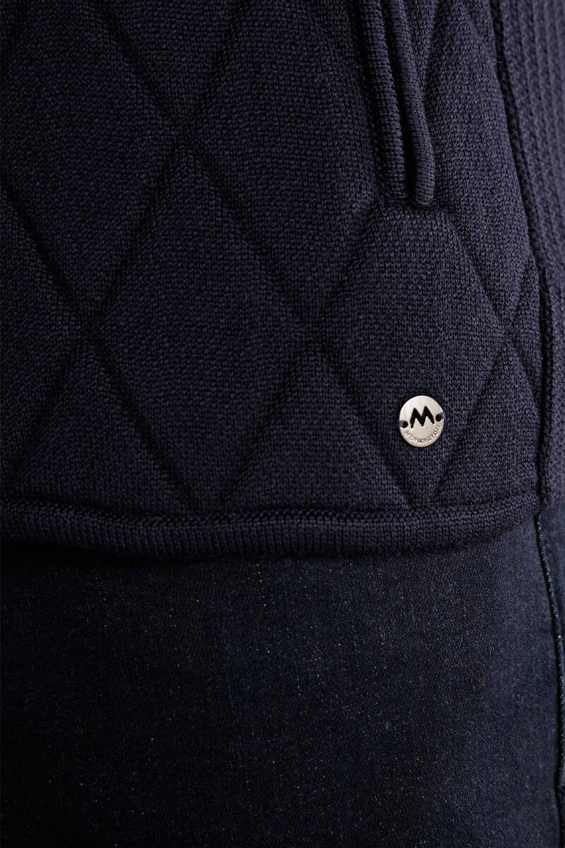 Hemington Baklava Desenli Merino Yün Activewear Lacivert Triko Mont. 8 Hemington Baklava Desenli Merino Yün Activewear Lacivert Triko Mont. 8