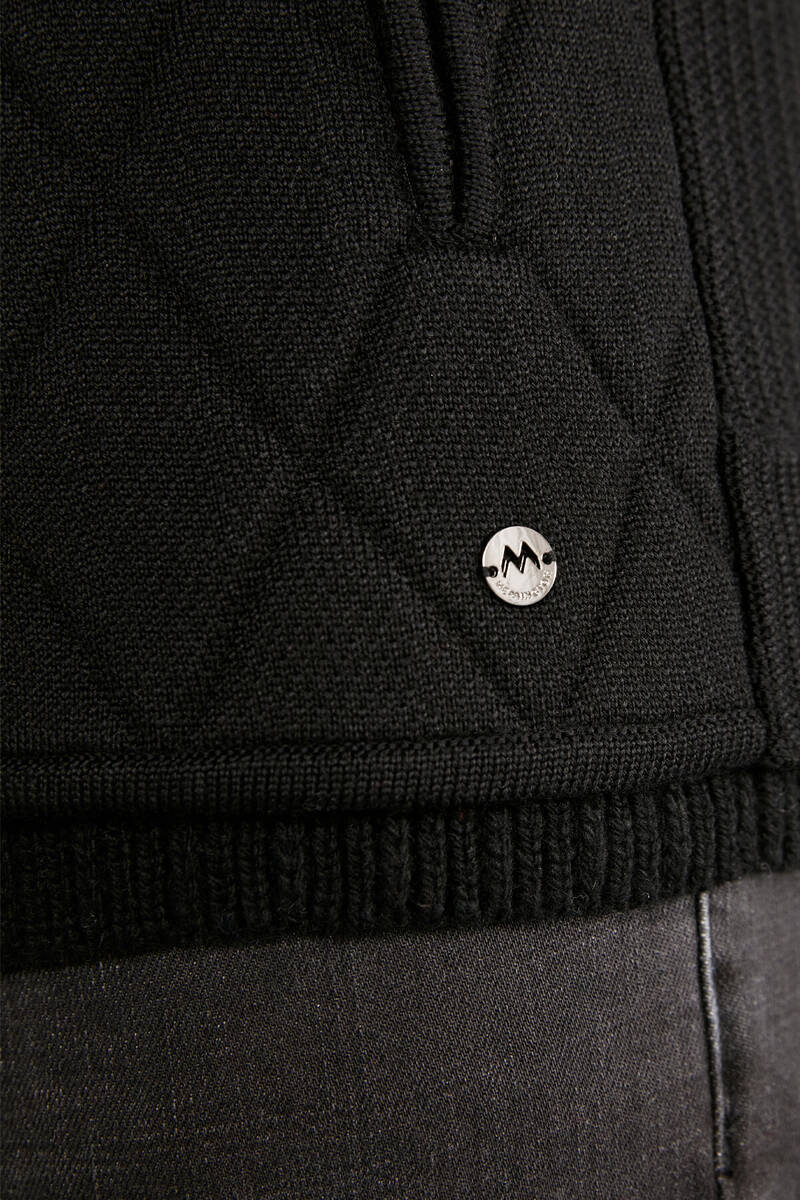 Hemington Baklava Desenli Merino Yün Activewear Siyah Triko Mont. 7 Hemington Baklava Desenli Merino Yün Activewear Siyah Triko Mont. 7