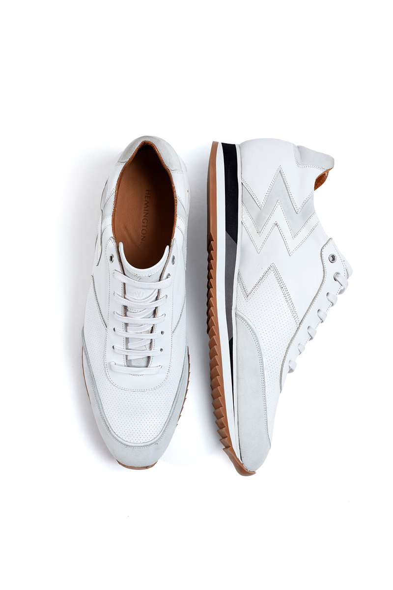 Hemington Beyaz Deri Sneakers. 2