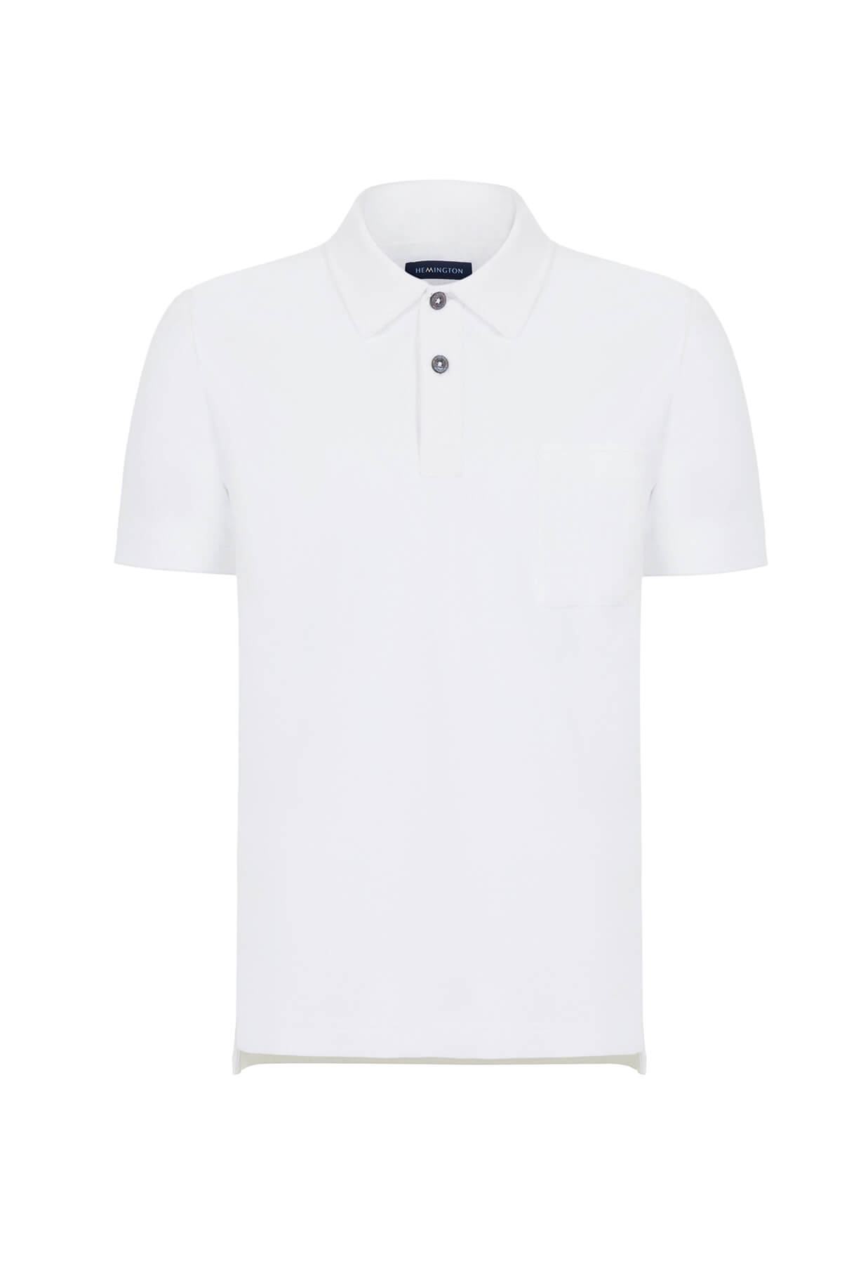 Beyaz Havlu Kumaş Polo Yaka T-Shirt