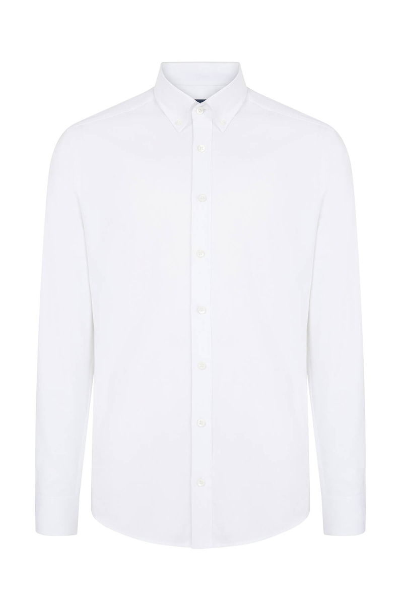 Hemington Beyaz Oxford Düğmeli Yaka Spor Gömlek. 8