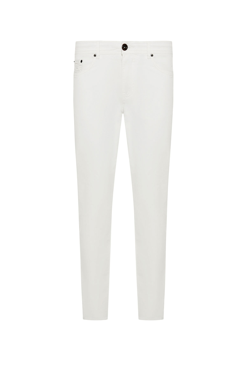 Hemington Beyaz Slim Fit 5 Cep Pantolon. 8