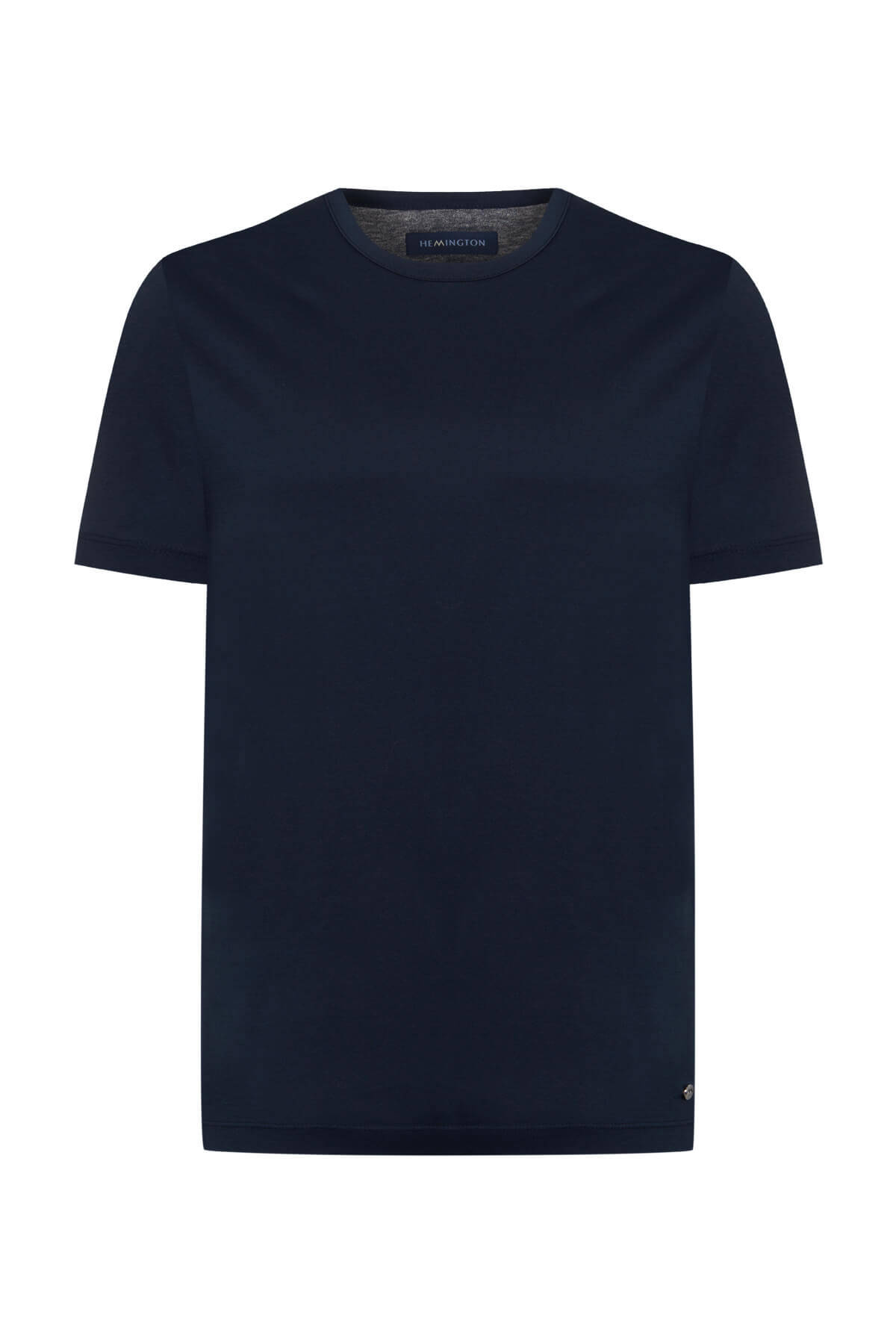 Bisiklet Yaka Lacivert Basic T-Shirt