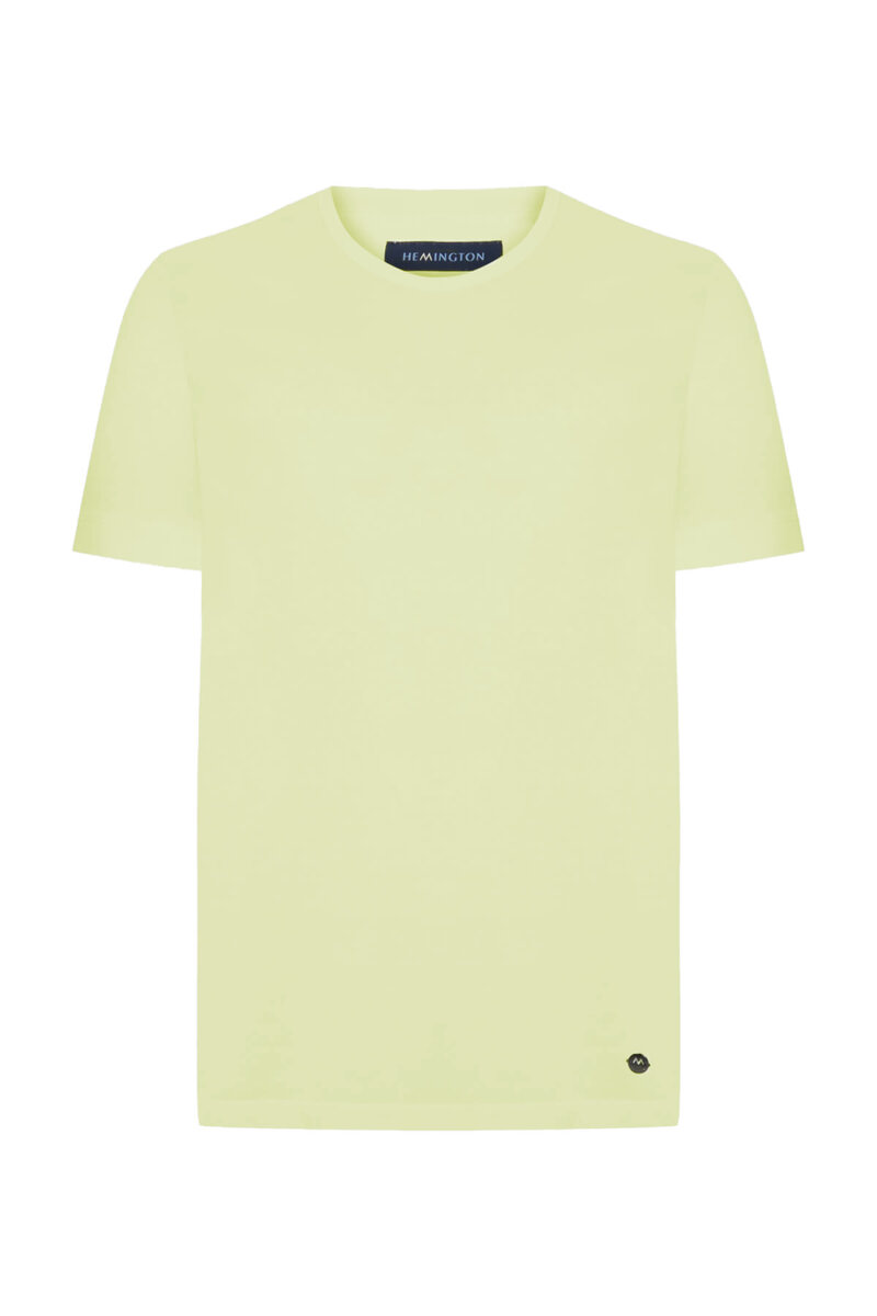 Hemington Bisiklet Yaka Yeşil Basic T-Shirt. 6