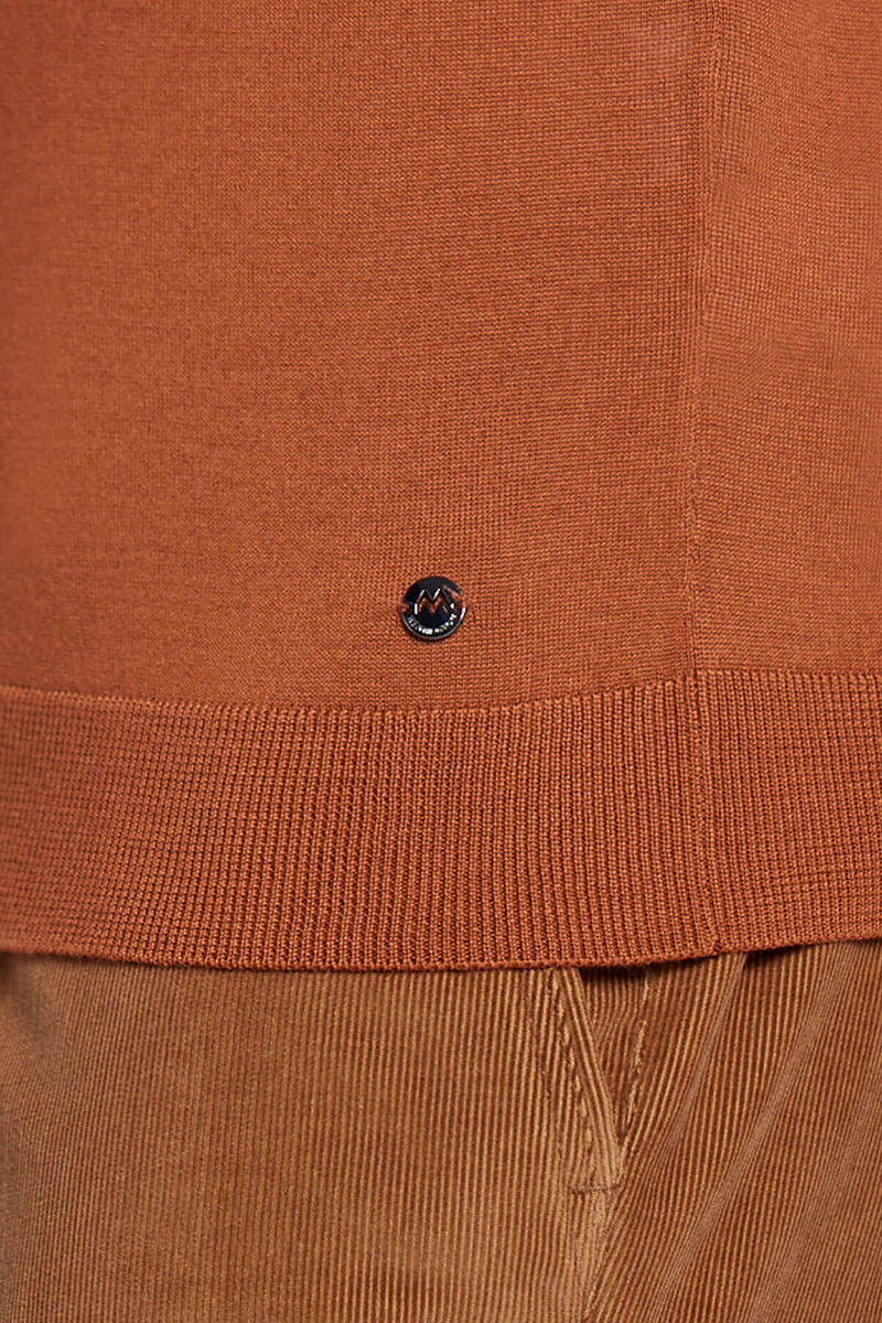 Hemington Boğazlı Slim Fit Karamel Rengi Merino Yün Triko. 8 Hemington Boğazlı Slim Fit Karamel Rengi Merino Yün Triko. 8