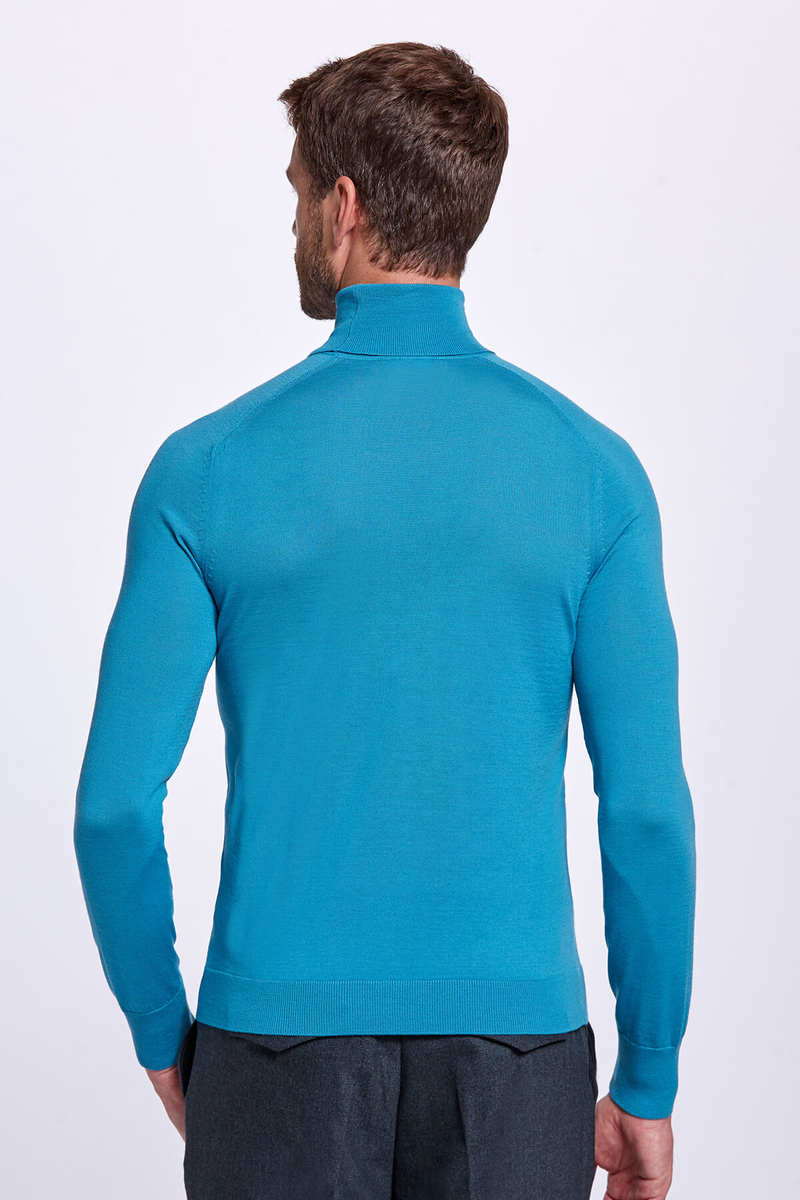 Hemington Boğazlı Slim Fit Zümrüt Yeşili Merino Yün Triko. 4 Hemington Boğazlı Slim Fit Zümrüt Yeşili Merino Yün Triko. 4