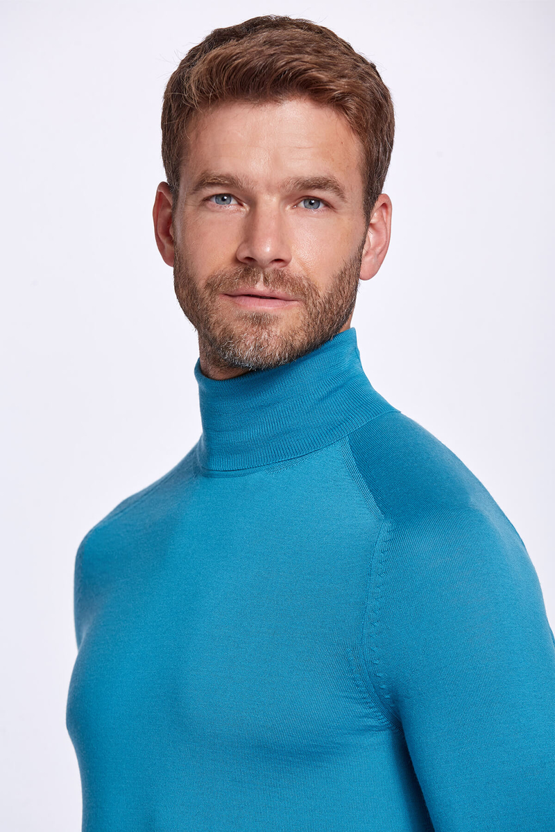 Hemington Boğazlı Slim Fit Zümrüt Yeşili Merino Yün Triko. 6 Hemington Boğazlı Slim Fit Zümrüt Yeşili Merino Yün Triko. 6