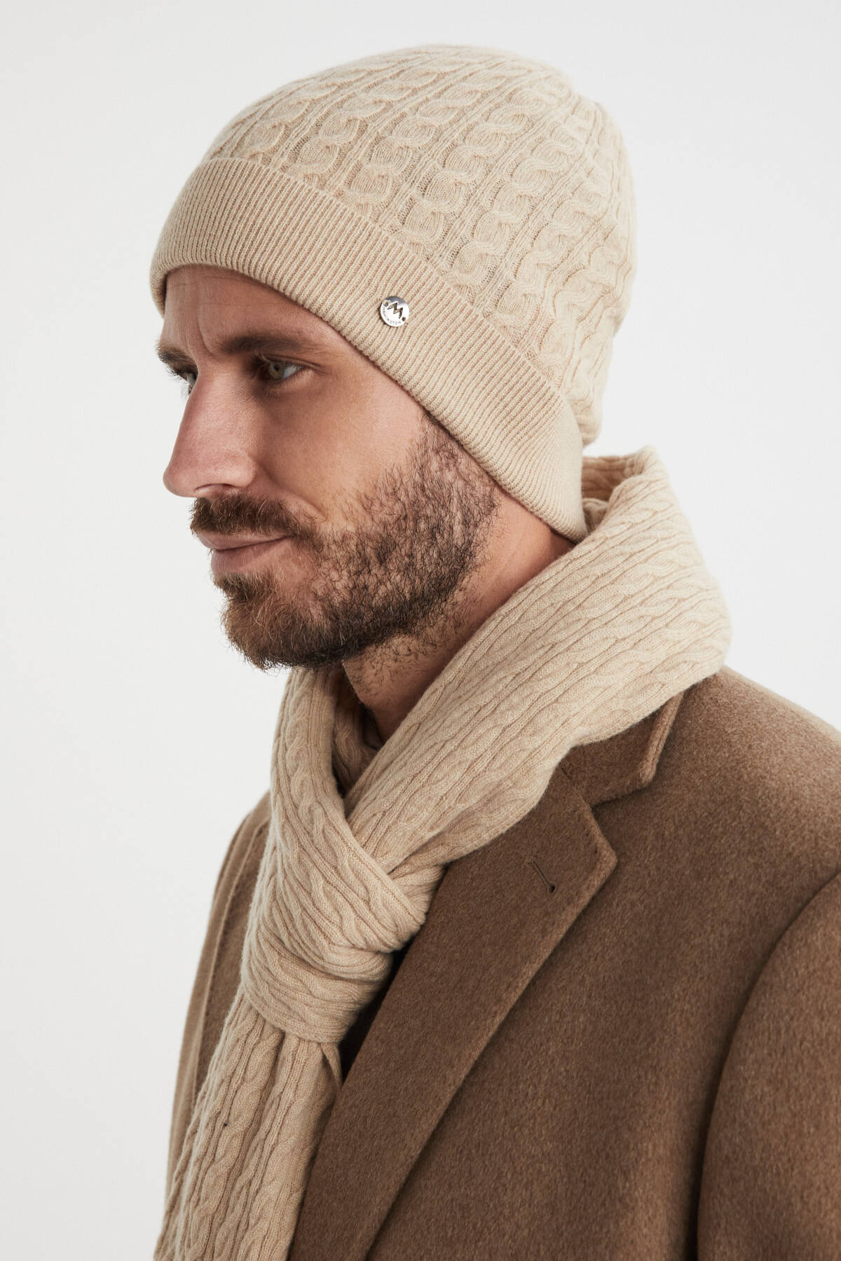 Lambswool Yün Camel Atkı