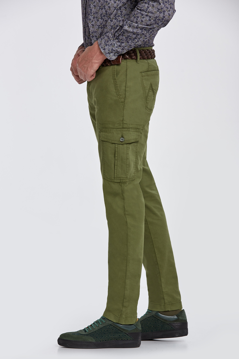 Hemington Cep Detaylı Yeşil Kargo Pantolon. 1