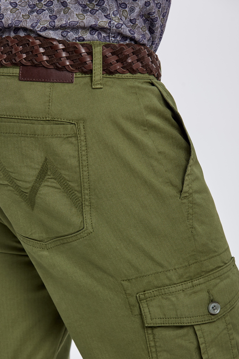Hemington Cep Detaylı Yeşil Kargo Pantolon. 5