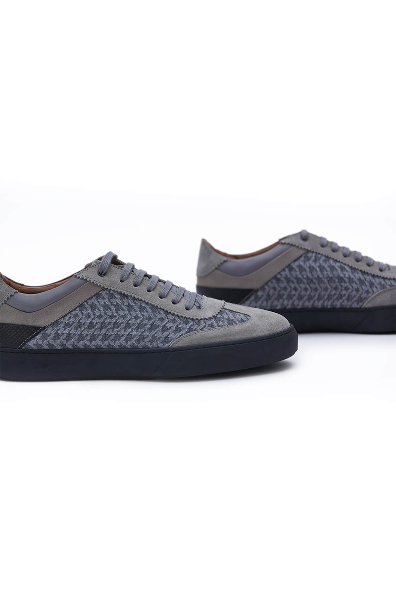Hemington Desenli Açık Gri Triko Sneaker. 5 Hemington Desenli Açık Gri Triko Sneaker. 5