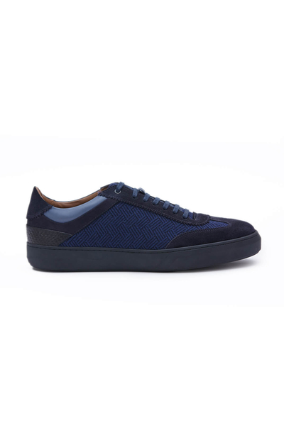 Desenli Lacivert Triko Sneaker
