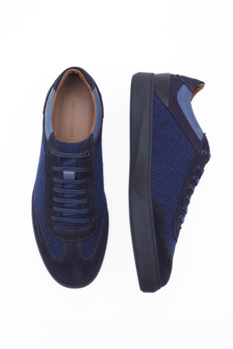 Hemington Desenli Lacivert Triko Sneaker. 2 Hemington Desenli Lacivert Triko Sneaker. 2