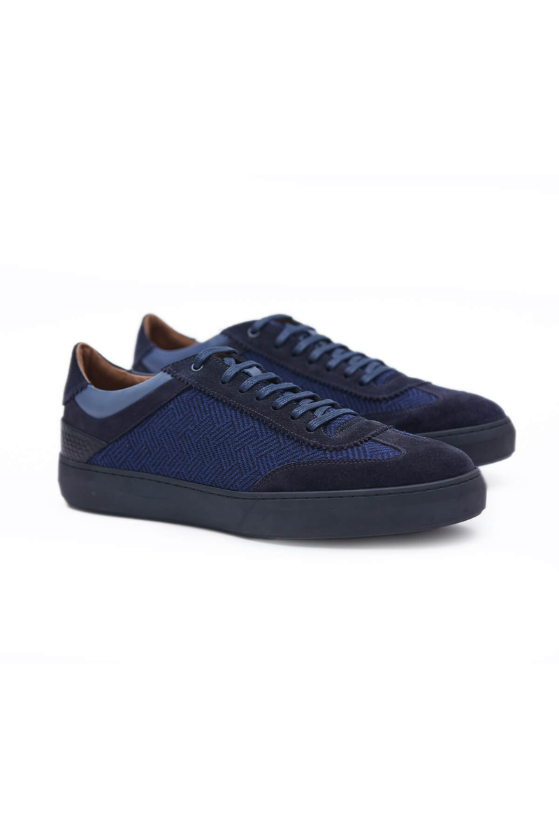 Hemington Desenli Lacivert Triko Sneaker. 3