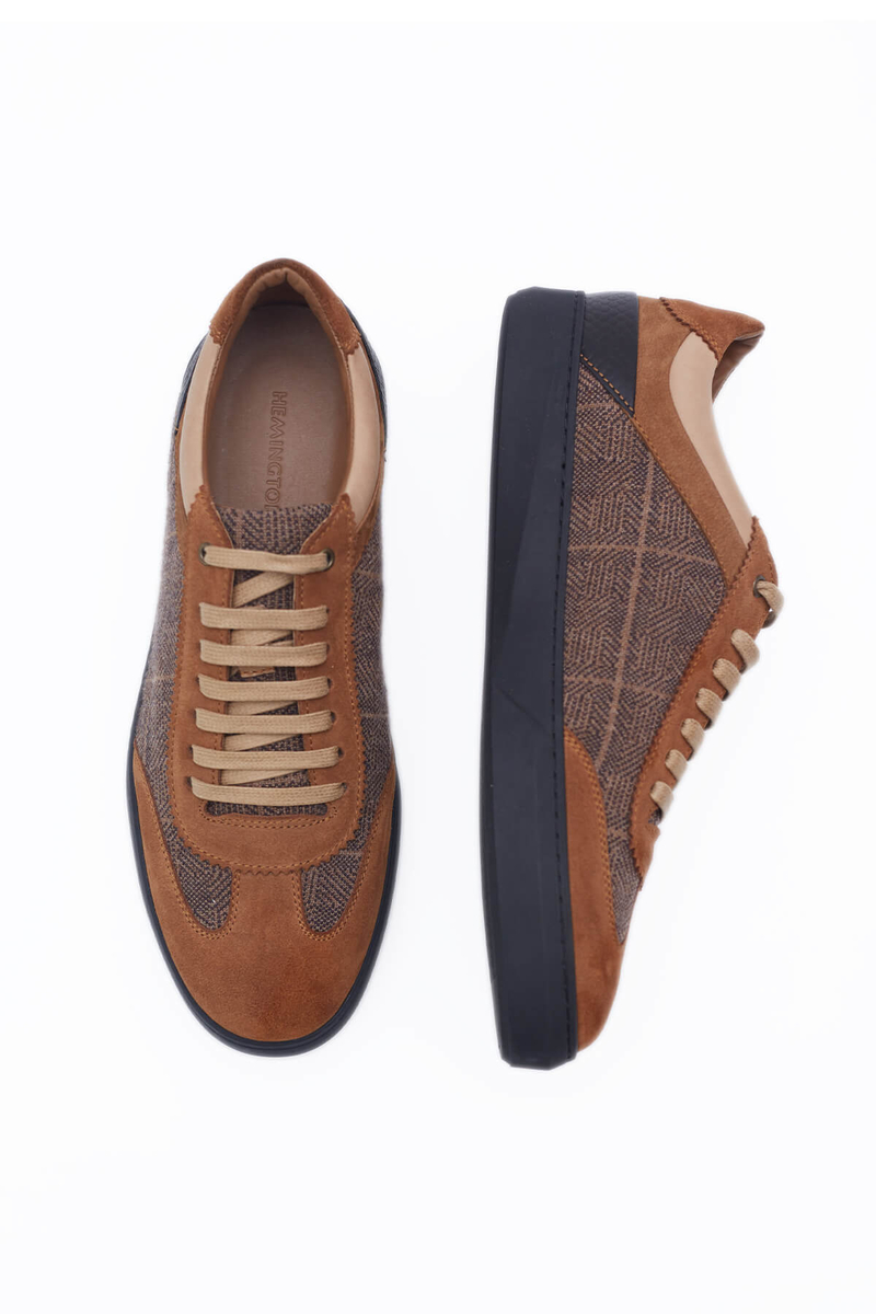 Hemington Desenli Tütün Rengi Triko Sneaker. 2 Hemington Desenli Tütün Rengi Triko Sneaker. 2