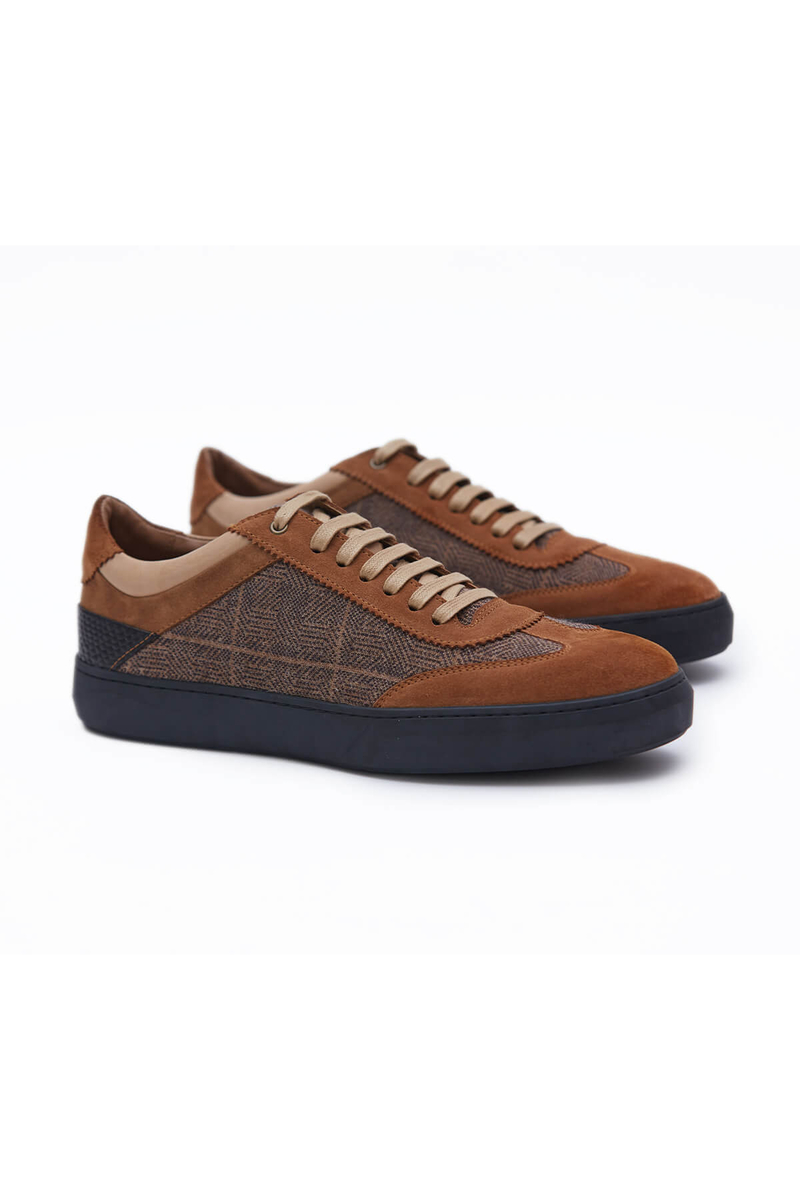 Hemington Desenli Tütün Rengi Triko Sneaker. 3 Hemington Desenli Tütün Rengi Triko Sneaker. 3