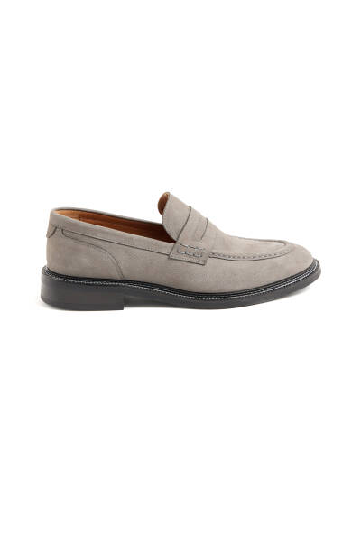 Dikiş Detaylı Gri Loafer - Hemington