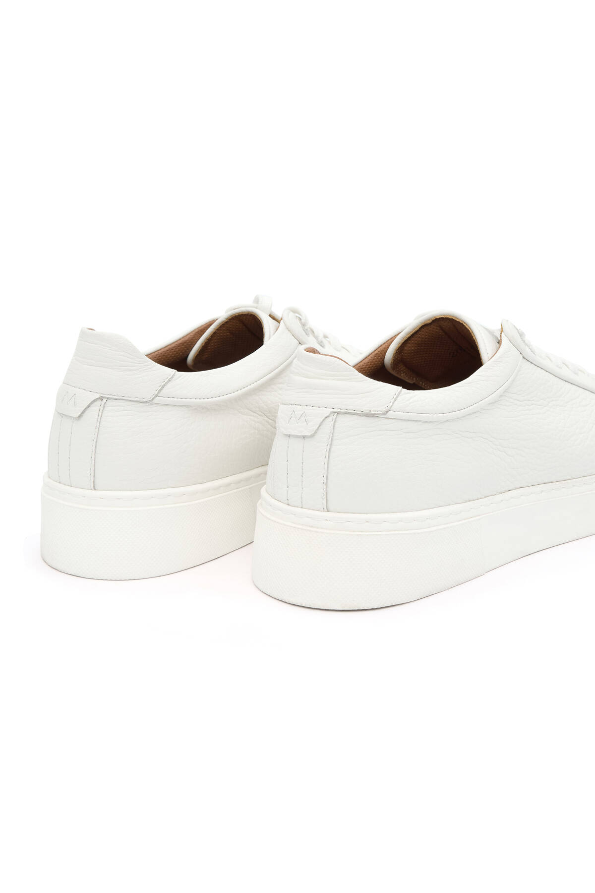 Doğal Deri El Yapımı Beyaz Sneaker
