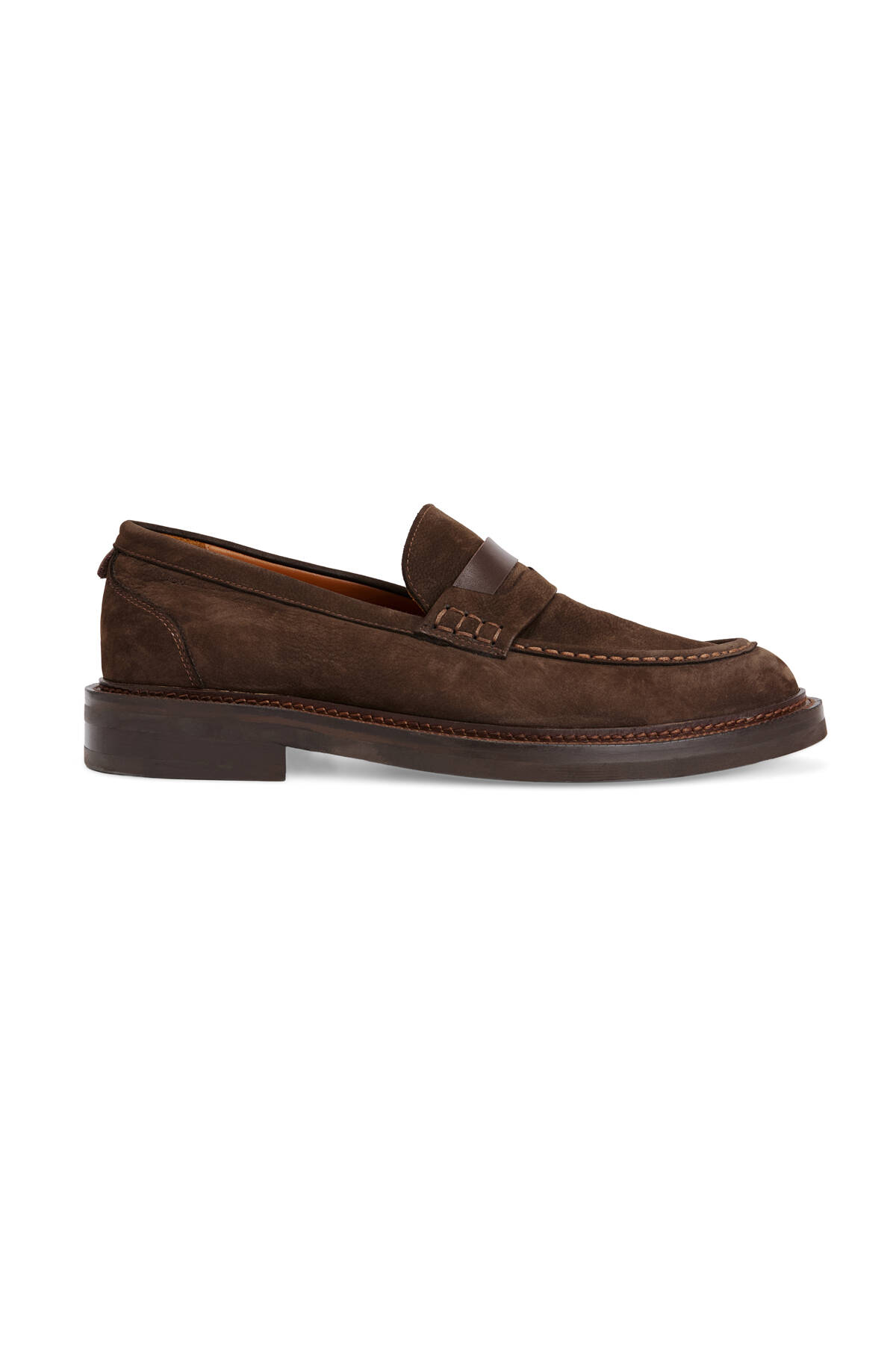 Doğal Deri Koyu Kahverengi Loafer