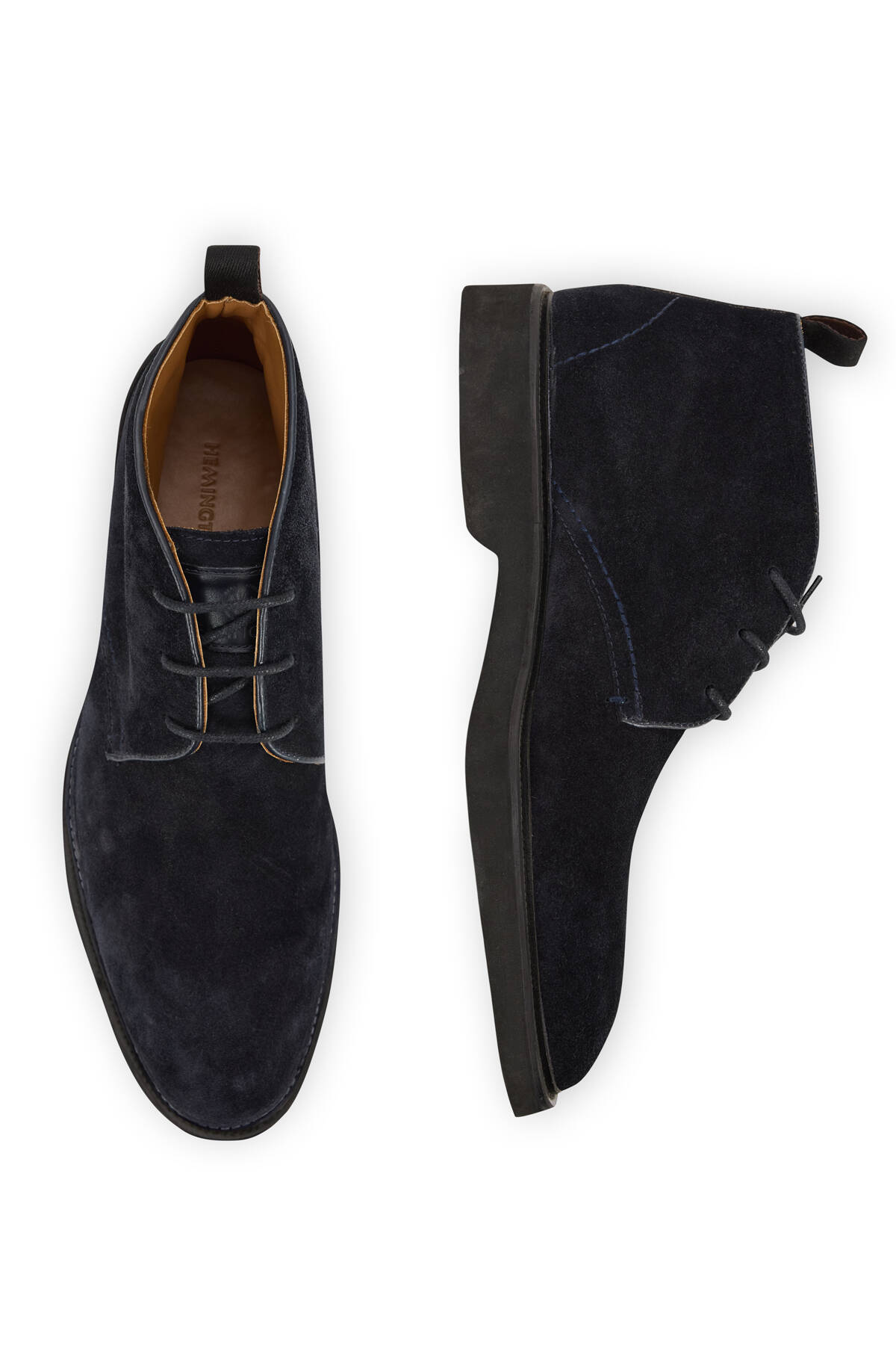 Doğal Süet Deri El Yapımı Lacivert Bot