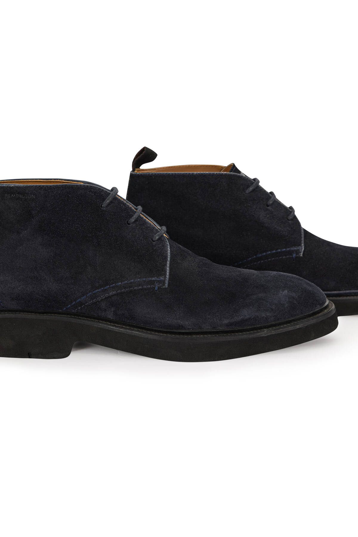 Doğal Süet Deri El Yapımı Lacivert Bot