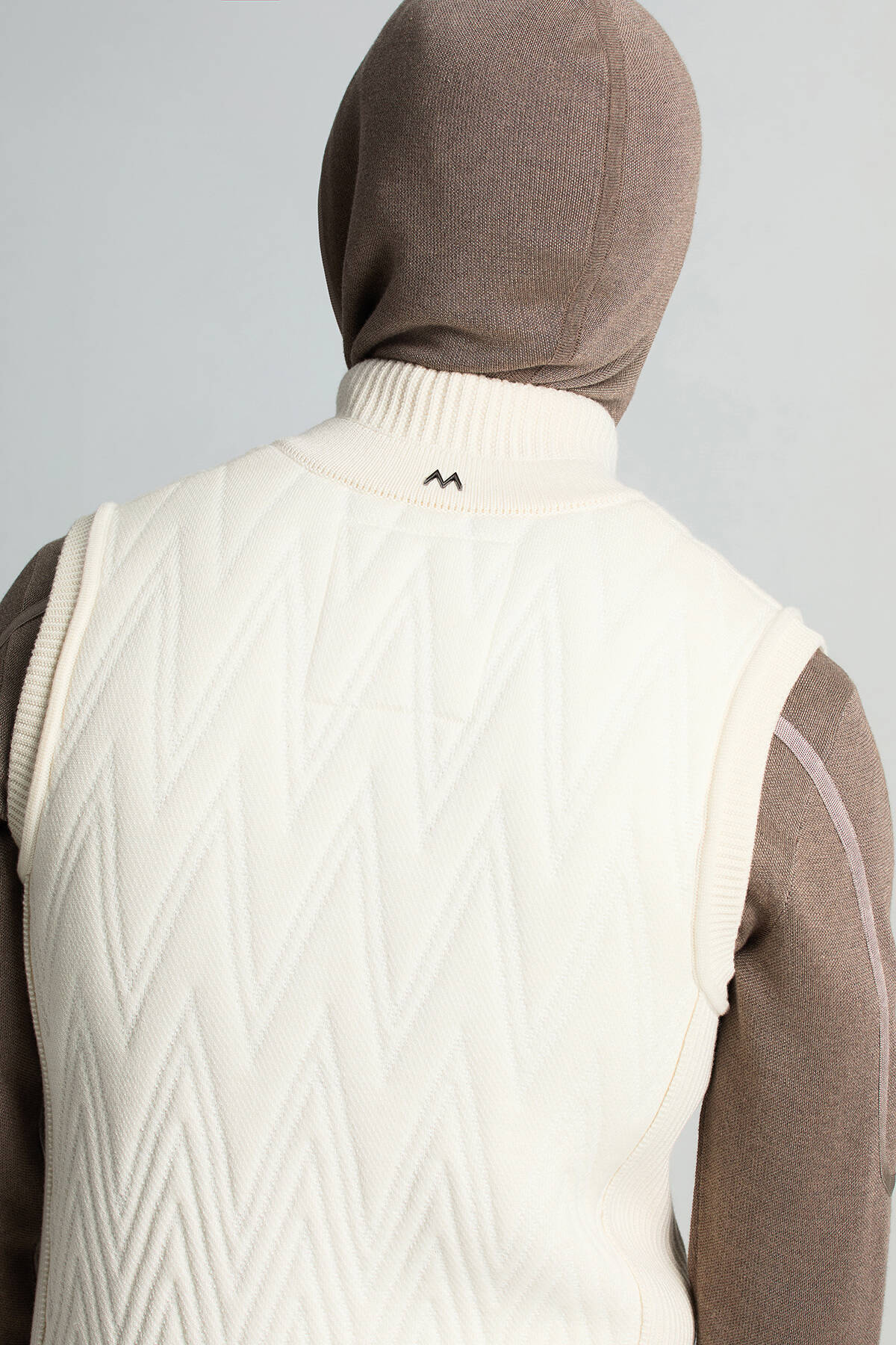 Ekru Activewear Merino Yün Ekru Yelek