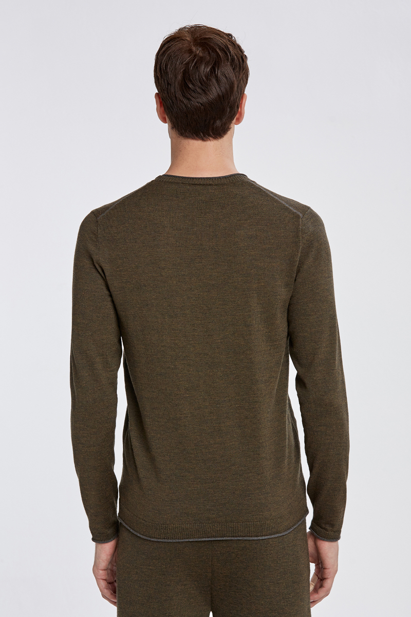Hemington Extrafine Merino Koyu Yeşil Logolu Loungewear Triko. 3 Hemington Extrafine Merino Koyu Yeşil Logolu Loungewear Triko. 3
