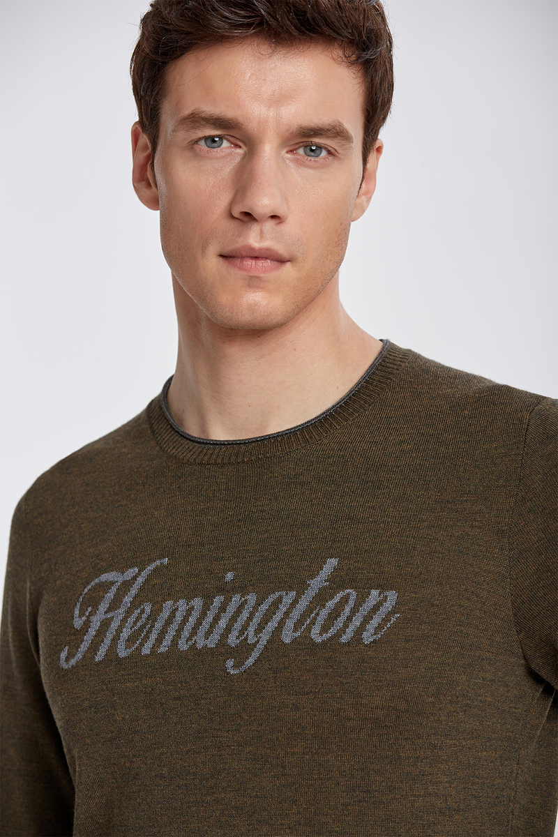 Hemington Extrafine Merino Koyu Yeşil Logolu Loungewear Triko. 5 Hemington Extrafine Merino Koyu Yeşil Logolu Loungewear Triko. 5