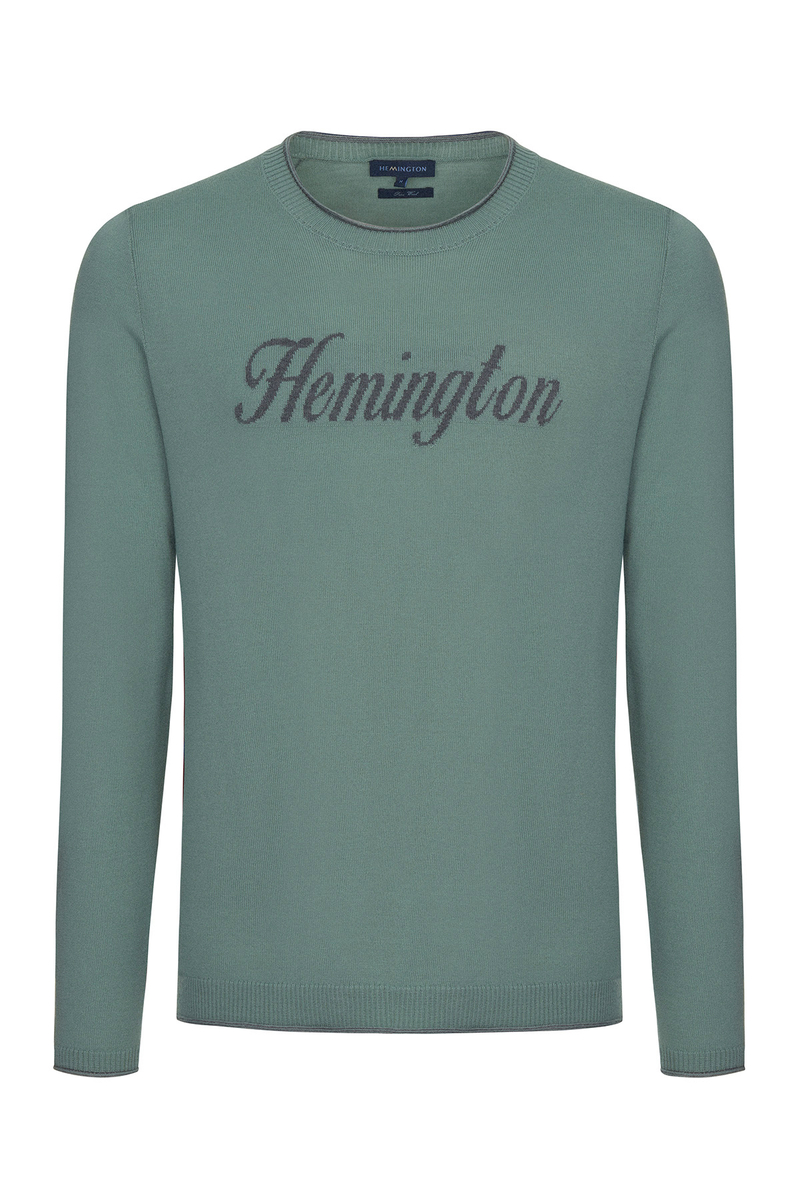 Hemington Extrafine Merino Yeşil Logolu Loungewear Triko. 8 Hemington Extrafine Merino Yeşil Logolu Loungewear Triko. 8