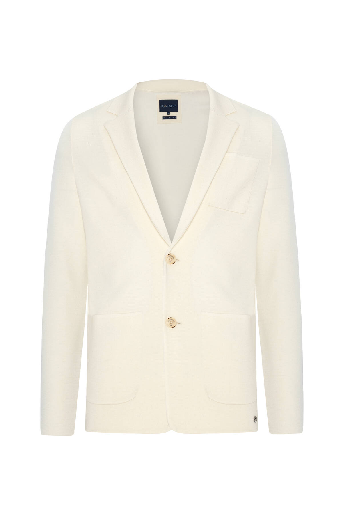 Extrafine Merino Ekru Triko Blazer Ceket