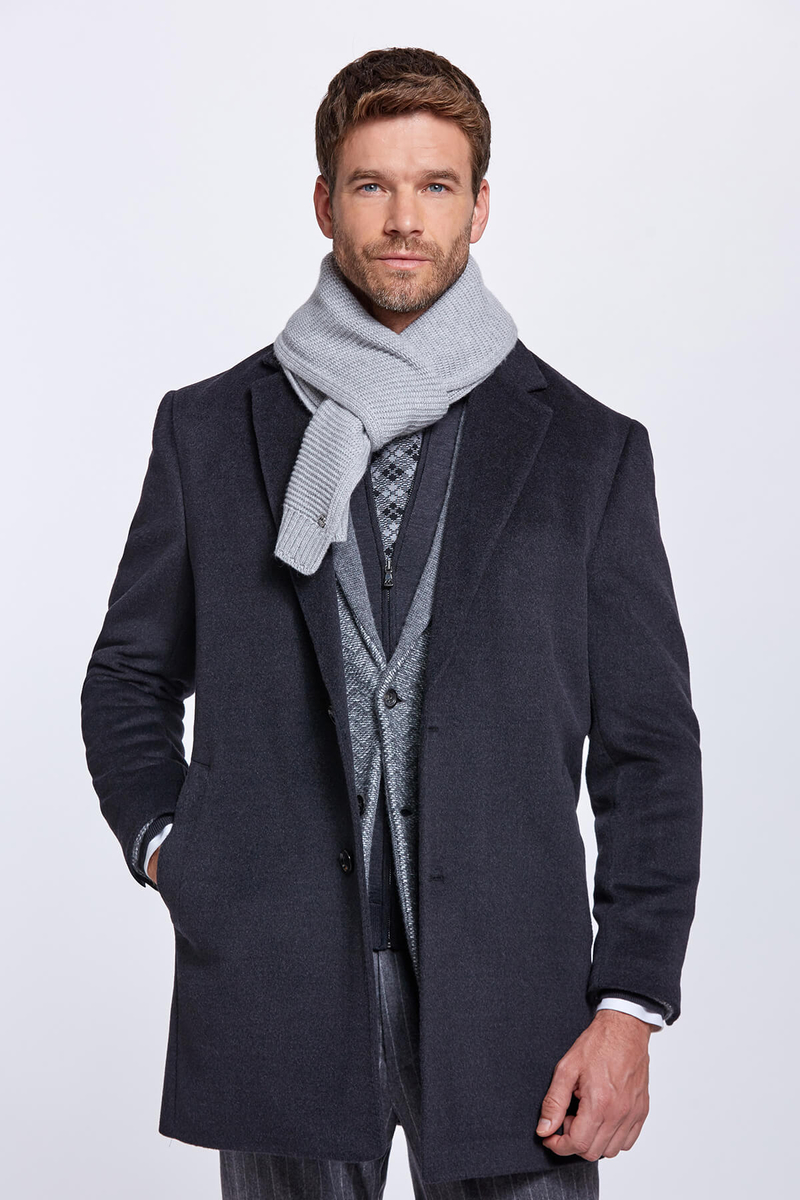Hemington Fermuarlı Antrasit Merino Yün Triko Hırka. 6 Hemington Fermuarlı Antrasit Merino Yün Triko Hırka. 6
