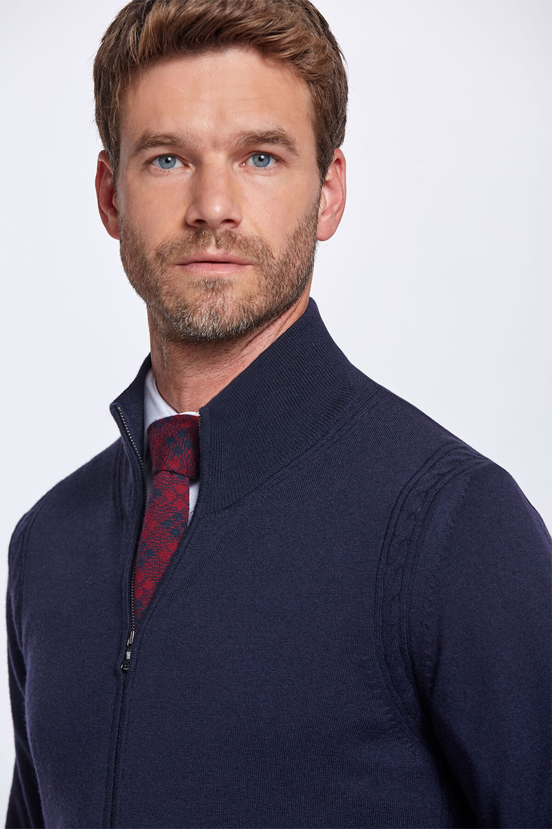 Hemington Lambswool Yün Fermuarlı Lacivert Hırka. 3 Hemington Lambswool Yün Fermuarlı Lacivert Hırka. 3